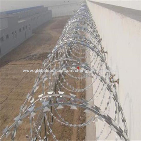 Txng Razor Wire China Hot dipped galvanized razor barbed wire on Global Sources,razor ...