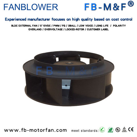China 190mm 12.0V DC Brushless External Rotor Motor Plastic Backward ...