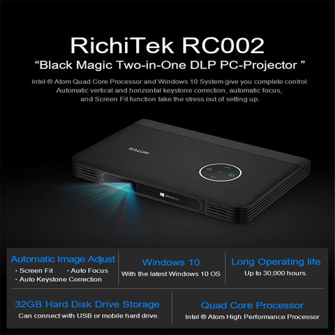 Universal - Mini projecteur 4K DLP Projecteur Full HD Véritable batterie  3D, WiFi LED Smart Projector Bluetooth
