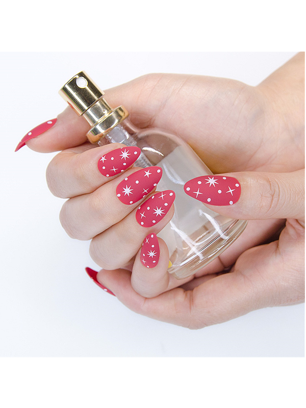 China 24pcs set decorated french nails self adhesive press on nails