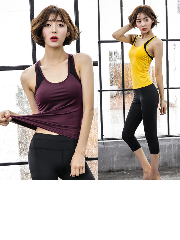 Buy Wholesale China Sports Tanks Solid Color Four -way Stretch