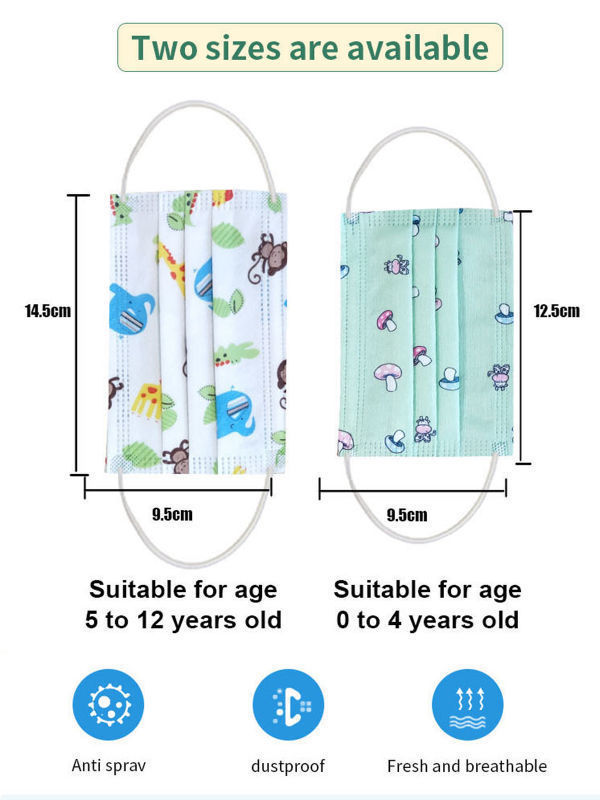 China Wholesale Kids Cartoon Disposable Printed Mask Disposable Dust