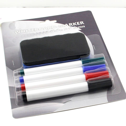 4pcs Whiteboard Pen Easy Clean Maker Erasable Pens Office Teacher
