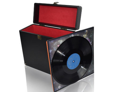 Mallette de rangement pour disques vinyles en cuir PU, grande collection de  disques rétro, étui de transport pour album CD, DJ, 12 - AliExpress