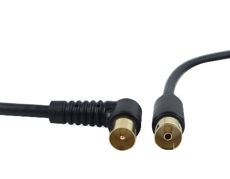 1 meter Tv Ariel Cable Lead Extension Cabel Freeview Male To Female M To F Black