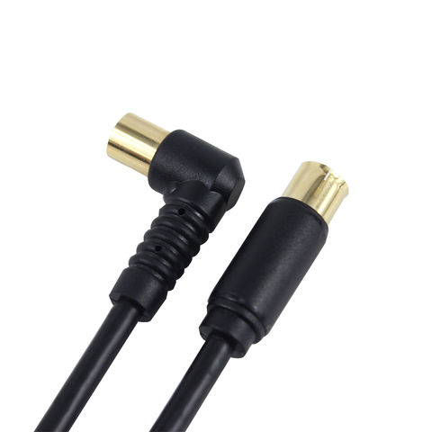 2m 90 Grado Ángulo Recto Coaxial Antena TV Digital Cable, Macho a