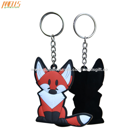 Bulk-buy Custom Cute Cartoon 3D Keychain with Wrist Strap Car