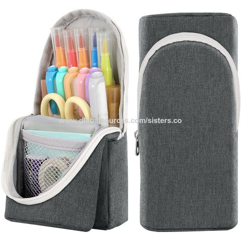 Buy Wholesale Taiwan Customer Design Stand Up Pencil Pouch Stationery  Organizer Standing Pencil Case Spacious Pen Holder & Pencil Pouch at USD  3.78