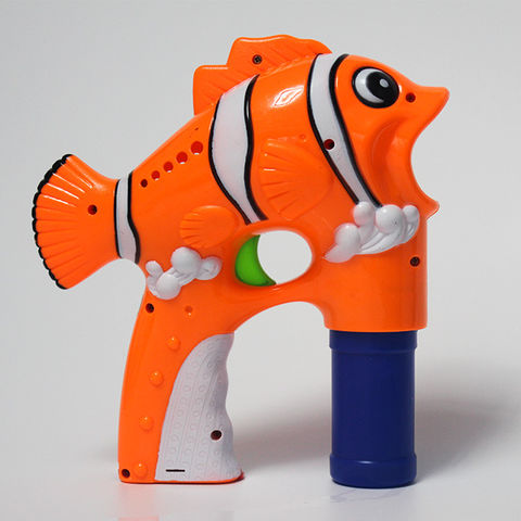 Pistolet à bulles en plastique poisson clown