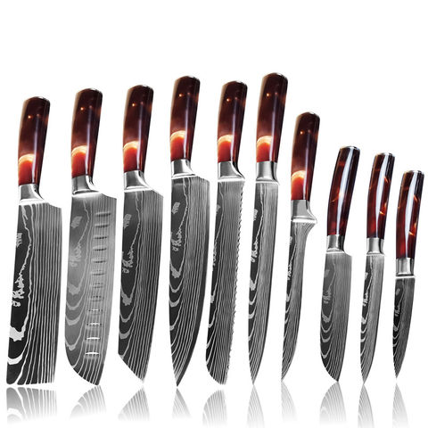 Kitchen Knives Set 7 Pcs Set Japanese High Carban forged stainless steel  knife set Meat Cleaver Fruit Nakiri Knife Gift Case