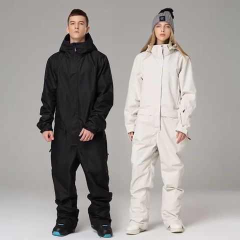 Traje de esquí de una pieza para hombres y mujeres, traje de nieve para  adultos, trajes de esquí ajustables