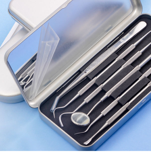 Factory Direct Supply 7pcs/Set Stainless Steel Dental Cleaning Tools Dental Cavity Kits, Dental
