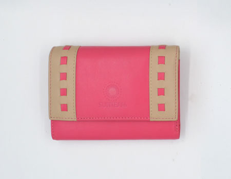 tri fold wallet with zipper pocket