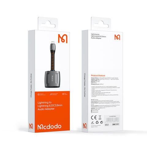 CABLE ADAPTADOR IPHONE MACHO A JACK DE AUDIO 3.5MM HEMBRA EARLDOM