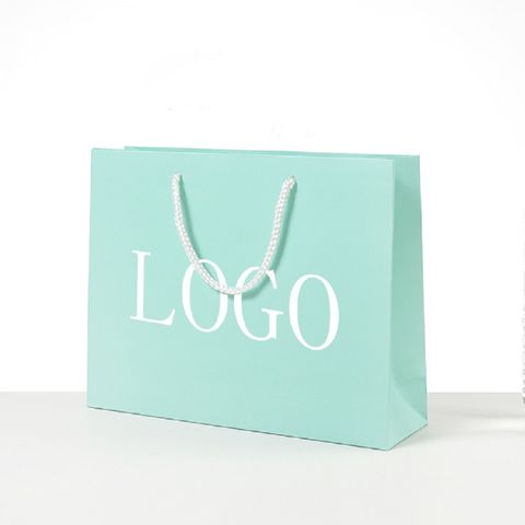 Source Luxury Matte Logo Blue Shopping Fancy Paper Gift Bag For Clothing  Packaging on m.