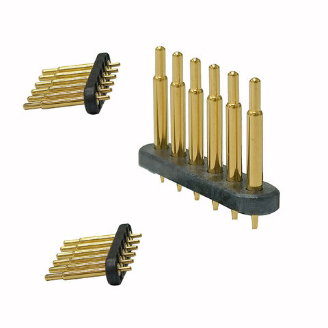 Pogo Pin Array Thread China 6P Pitch 3.5mm Pogo Pin connector spring loaded connector 1x6 ...