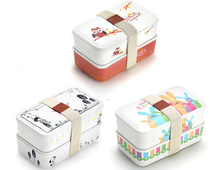 Bento Lunch Box New Custom Bamboo Fiber Sealed Student Lunch Box Children's Tableware supplier