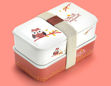 Bento Lunch Box New Custom Bamboo Fiber Sealed Student Lunch Box Children's Tableware supplier