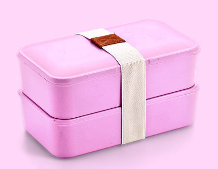 Bento Lunch Box New Custom Bamboo Fiber Sealed Student Lunch Box Children's Tableware supplier