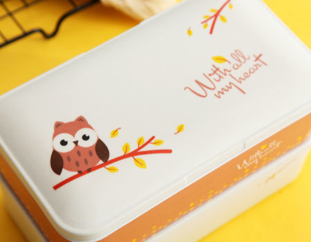 Bento Lunch Box New Custom Bamboo Fiber Sealed Student Lunch Box Children's Tableware supplier