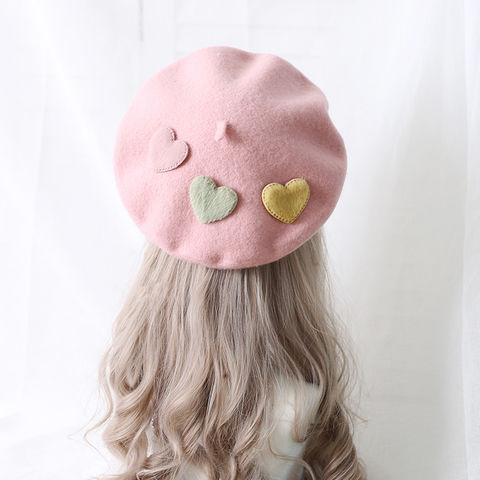 Strawberry Shortcake Costume YOFARCHOY Wool Beret Hats For Women