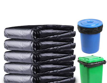 Black Bin Bags Waste Removal Bin Liner Kitchen Cleaning Sacks Home Office Refuse 