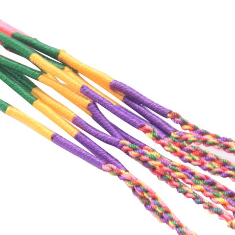 9er Pack Hippie-Stil Geflochtene Freundschaftsarmbänder Gewebtes Handgelenk Knöchel Geflochtenes Armband - Ra Farbe