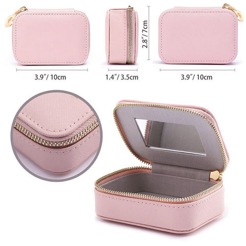 Buy Wholesale China Cosmetic Bag & Case With Mirror Small Pu Leather  Jewelry Makeup Lipstick Case Organization & Cosmetic Bag & Case at USD 5.9