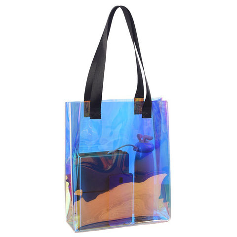 Fashion Summer Duffel Tote Bag Women Trendy Overnight Transparent PVC Holographic  Duffel Bag Neon Travel Bag - China Weekend Bag and Travel Bag price