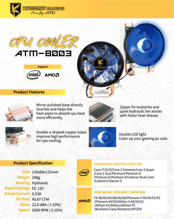 Taiwan 90mm CPU Tower Fan with LED blue light on Global Sources,CPU Tower Fan,90mm CPU fan,CPU