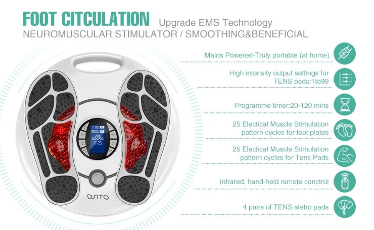 Buy Wholesale China Foot Massager Ems Electric Foot Massager Digital  Physiotherapy Machine Electrodes Pads & Foot Massager at USD 35