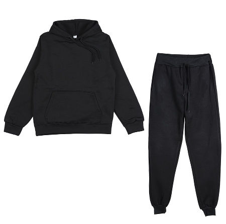 plain black jogging suit