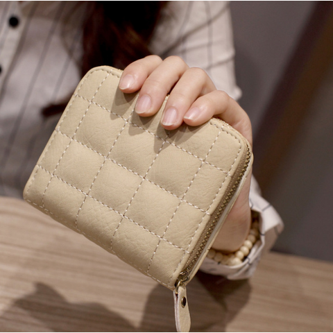 Wholesale Custom Real Leather Coin Wallet Pouch Bag Women Coin Purse Zipper  Small Mini Coin Purse with Wristlet From m.