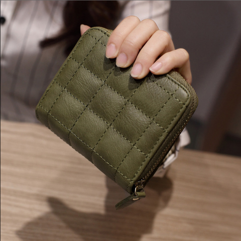 Folding Simple Design Small Card Holder Mini Coin Purses Ladies Clutch Bag  Women Short Wallet Zipper Handbag PINK