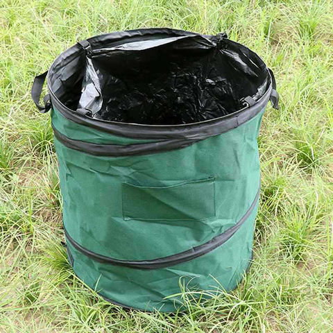 Folding Garden Reusable Yard Waste Bag Pop up Leaf Trash Can