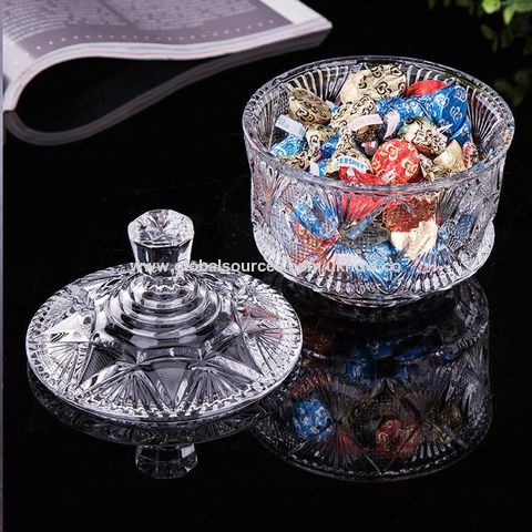 Wholesale Classical Design High-White Transparent Spraying Colored Glass  Candy Jar Pot Footed Glass Peanut Candy Pot with Lid - China Glass Candy  Jar and Glass Sugar Jar price
