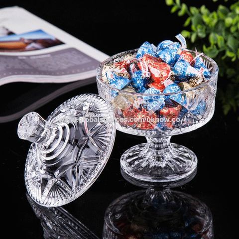 Wholesale Classical Design High-White Transparent Spraying Colored Glass  Candy Jar Pot Footed Glass Peanut Candy Pot with Lid - China Glass Candy  Jar and Glass Sugar Jar price