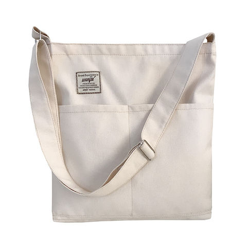 Buy Wholesale China Canvas Tote Bags Multi-pockets Cotton Eco Friendly  Shopping Bag With Handle And Shoulder Straps & Multi-pockets Cotton Canvas  Tote Bag at USD 6.5