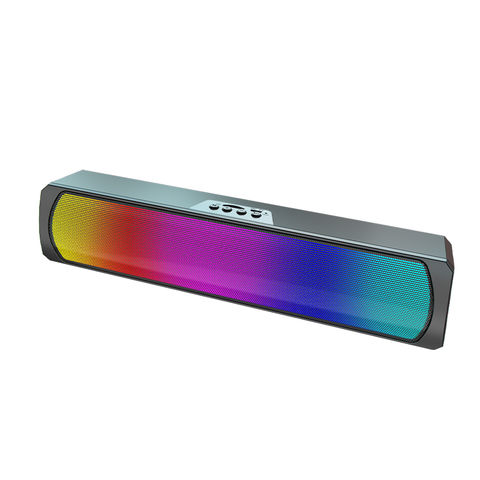 China Colorful RGB light PC gaming sound bar with powerful 10w wireless ...