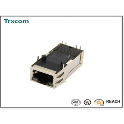 China Trxcom RJ45 Ethernet connector, 1000Base-T with single port JK0 ...