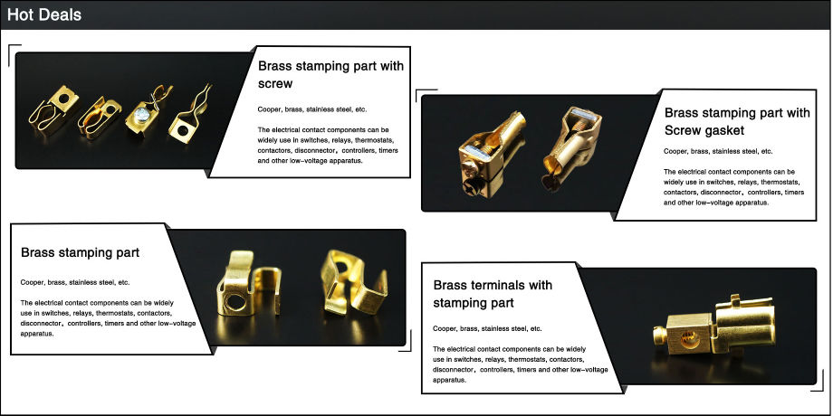 Contact Part Electrical Contact Part Sheet Metal Stamping Components For Switch ...
