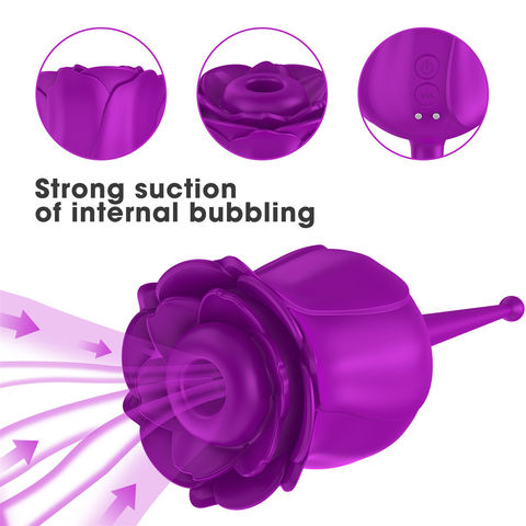 Purple Sucking Rose Vibrator