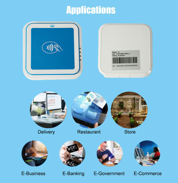 China Bluetooth NFC EMV 3 in 1 IC magnetic chip card reader writer ...