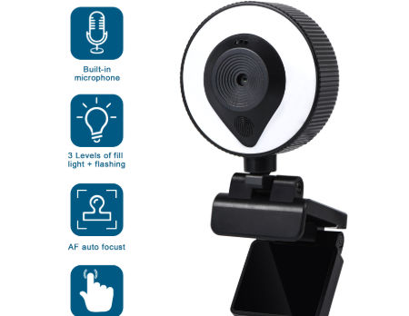 China LED Ring Light Webcam 4K USB Autofocus 2K 1080P Full HD Web ...