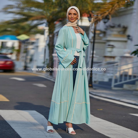 Compre Más Tamaño Dos Piezas Abaya Establece Mujeres Musulmanas Vestido  Hermoso Bordado Moda Kimono Estilo árabe Abaya Ropa Islámica y Ropa  Islámica de China por 8.35 USD