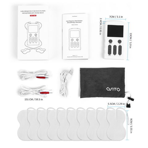  OSITO Neck Massager with Heat EMS &TENS 9 Modes 50 Intensities  Therapy for Cervical Neck Pain Relief, Cordless Shiatsu Pulse Electric  Muscle Stimulator Back Neck Massage Equipment : Health & Household