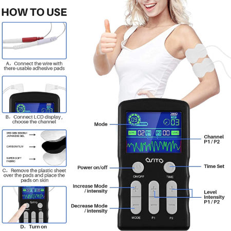 Rechargeable Mini Tens EMS Pulse Massager (AS1080-A55) - China