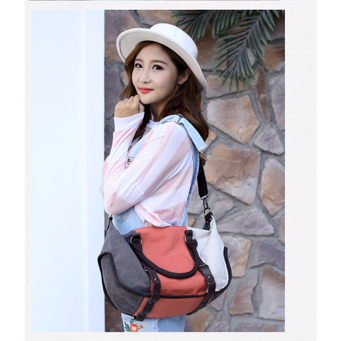 Ladies canvas shoulder online bags