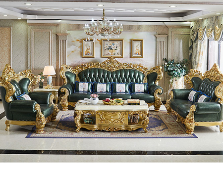 China L Shape Couch Sofa On, Gold Leather Sofa Set