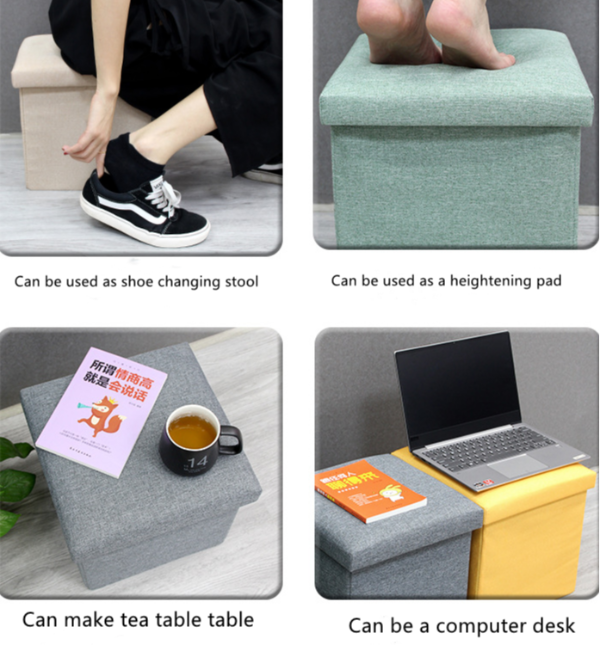 China New shoe stool folding storage box multifunctional storage stool